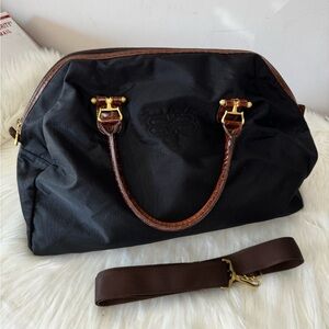 Authentic Balenciaga Nylon & Leather Boston Bag